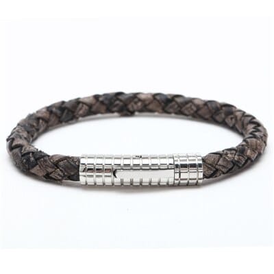 Erkek Leather Bracelet StyleC / XS 165mm - Pura Jewels