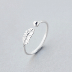 Angel Feather Ring Adjustable - Pura Jewels