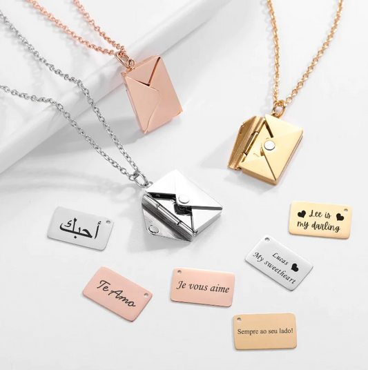 Personalize Your Love With The Ultimate Custom Message Envelope Necklace Gift