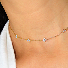 Mini Blue Blossom Necklace