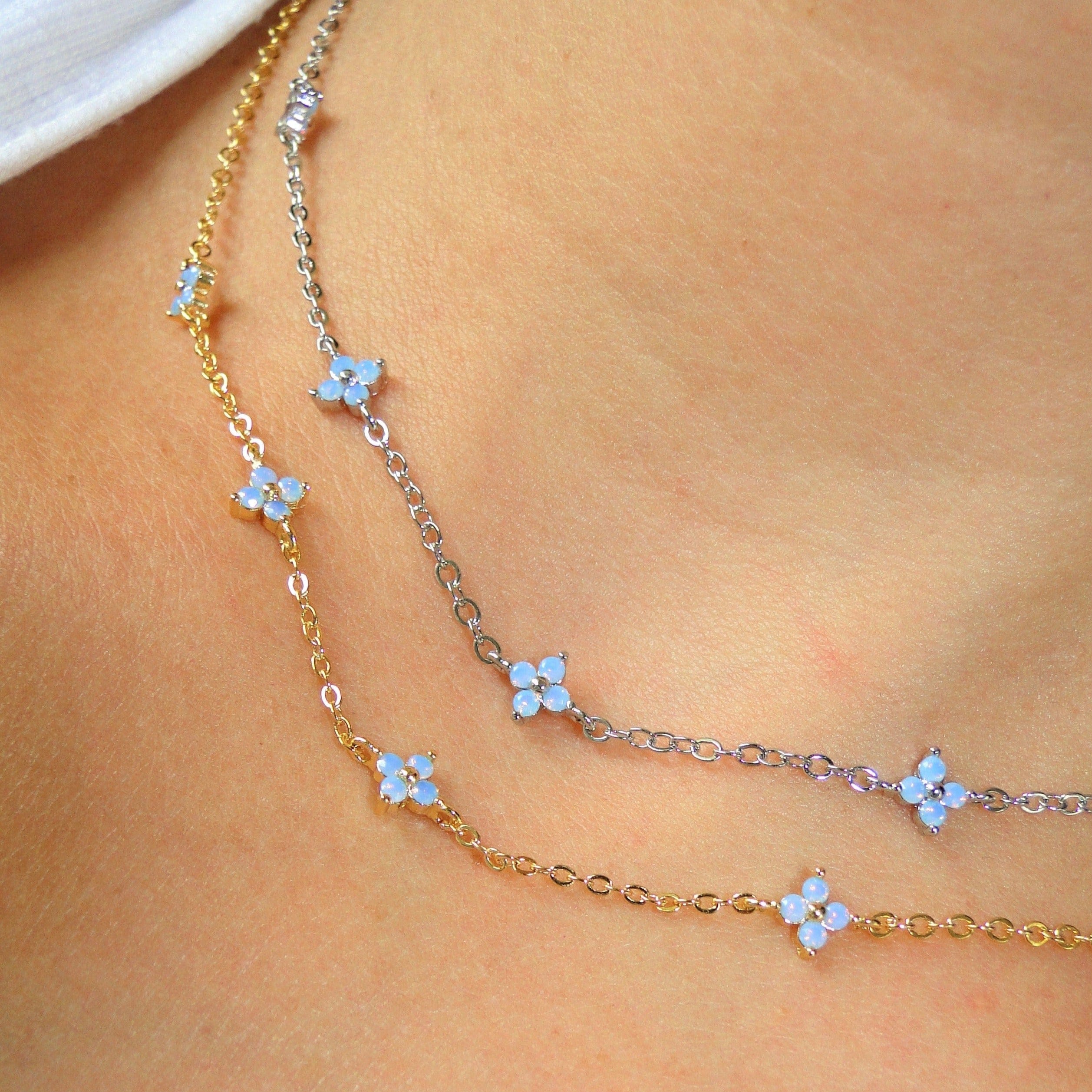 Mini Blue Blossom Necklace