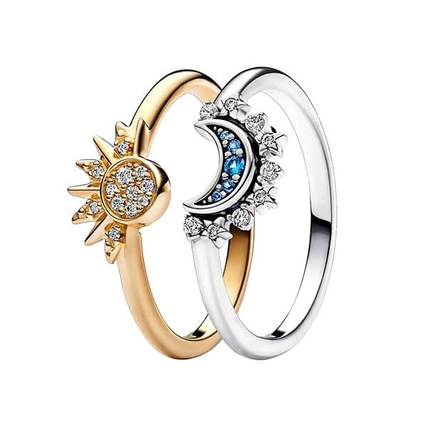 Sun & Moon Couples Rings (Set of 2)