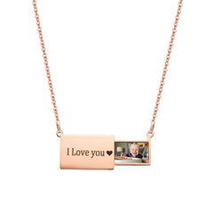 Personalized Photo Envelope Necklace