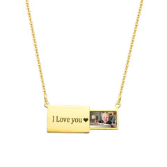 Personalized Photo Envelope Necklace