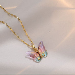 Murano Butterfly Necklace