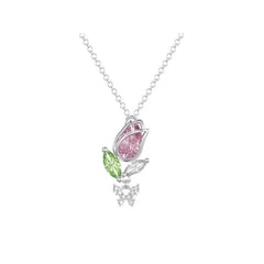 Butterfly & Tulip Necklace