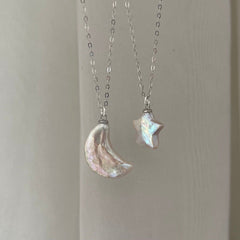 Pearl Moon and Star Necklace