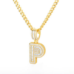 Icey Initial Letter Necklace