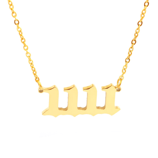 Angel Number Necklace 1111 / Gold - Pura Jewels