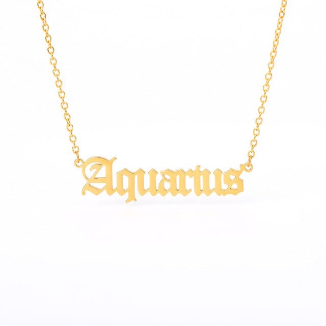 Zodiac Necklace Aquarius - Pura Jewels