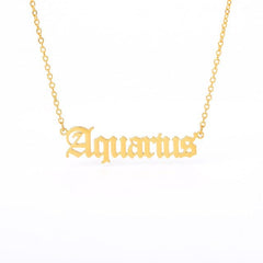 Zodiac Necklace Aquarius - Pura Jewels