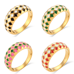 Diamond Checker Ring - Pura Jewels