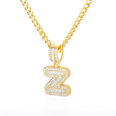 Icey Initial Letter Necklace