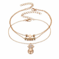 Pineapple Anklet Gold - Pura Jewels