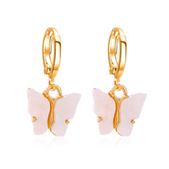 Pearl Butterfly Earrings White - Pura Jewels