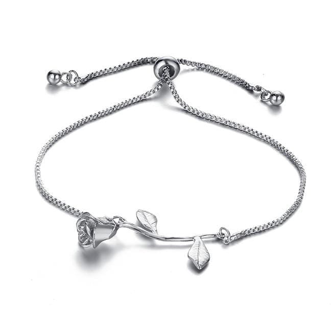 Romantic Rose Bracelet Silver - Pura Jewels