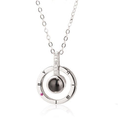100 languages I Love You Necklace Silver - Pura Jewels
