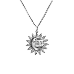 Sun & Moon Necklace Silver - Pura Jewels