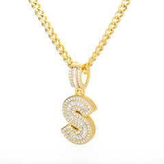 Icey Initial Letter Necklace