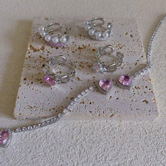 Pink Diamond Heart Necklace