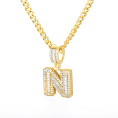 Icey Initial Letter Necklace