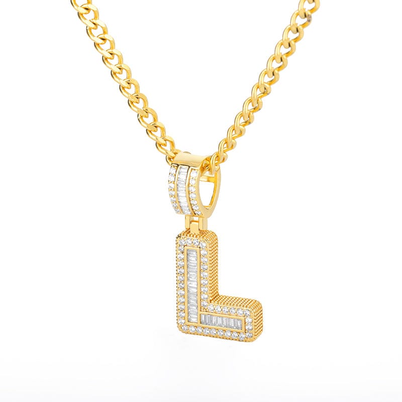 Icey Initial Letter Necklace