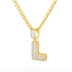 Icey Initial Letter Necklace