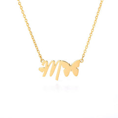 Dainty Butterfly Initial Necklace
