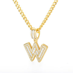 Icey Initial Letter Necklace