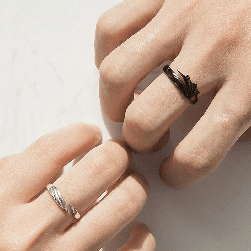 Divine Angel & Devil Couple Rings - Pura Jewels