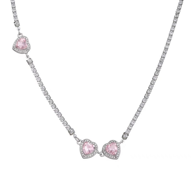 Pink Diamond Heart Necklace