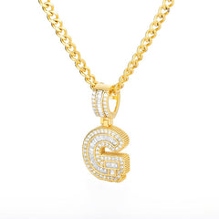 Icey Initial Letter Necklace