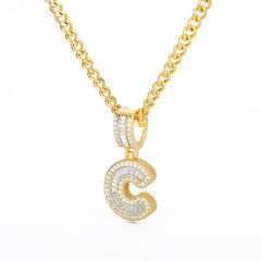 Icey Initial Letter Necklace