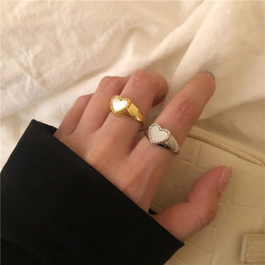 Pearl Heart Ring - Pura Jewels