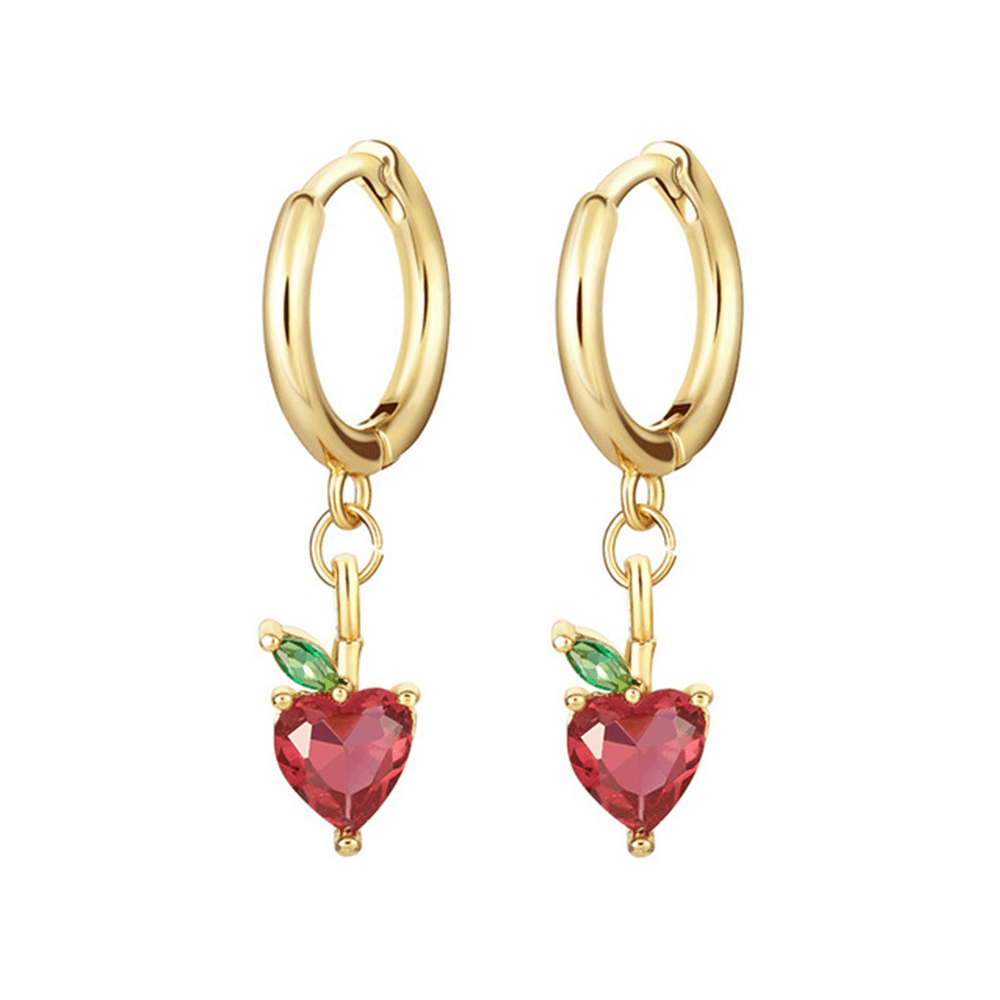 Apple Drop Earrings - Pura Jewels
