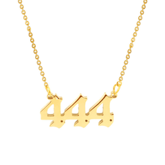 Angel Number Necklace 444 / Gold - Pura Jewels