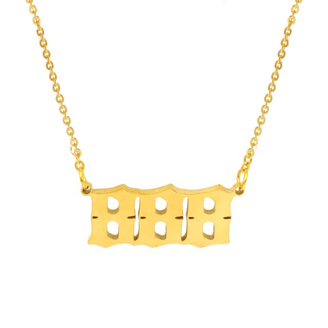 Angel Number Necklace 888 / Gold - Pura Jewels