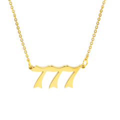 Angel Number Necklace 777 / Gold - Pura Jewels