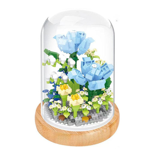 DIY Flower Building Bricks Set Blue Enchantress - Pura Jewels