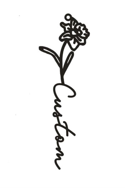 Personalized Birthflower Necklace