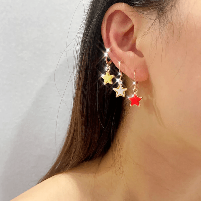Star Drop Earrings - Pura Jewels