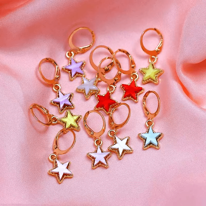 Star Drop Earrings - Pura Jewels