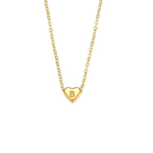 Mini Initial Heart Necklace