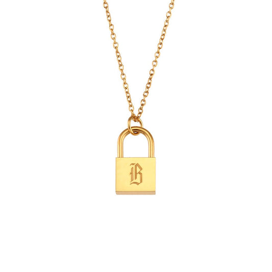 Locked With You Inital Necklace