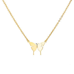 Butterfly Engraved Initial Necklace