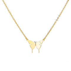 Butterfly Engraved Initial Necklace