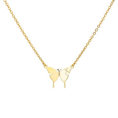 Butterfly Engraved Initial Necklace