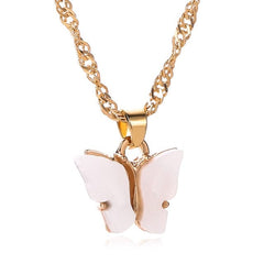 Pearl Butterfly Necklace White - Pura Jewels