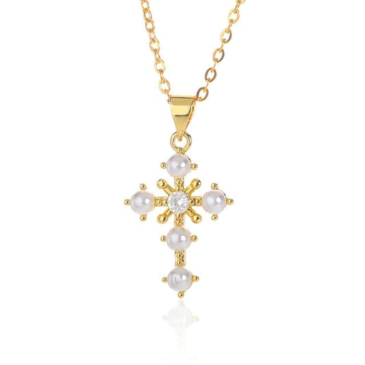 Pearl Cross Necklace