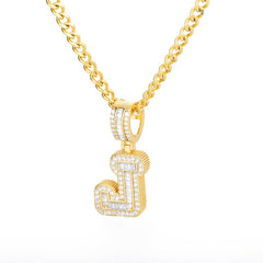 Icey Initial Letter Necklace